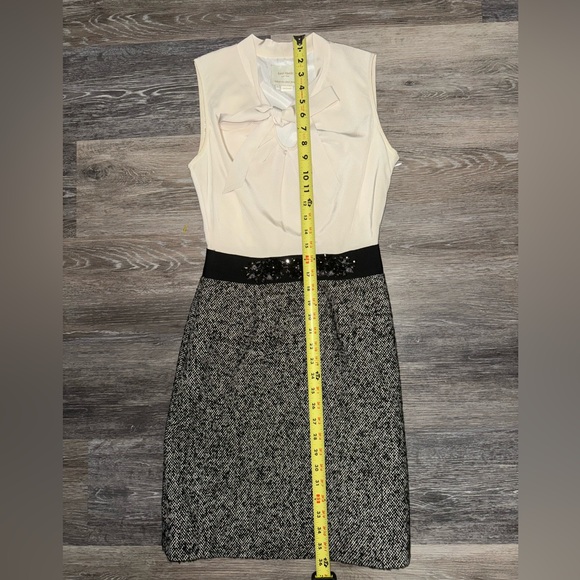 Kate Spade Tiera Cream & Black Silk & Tweed Dress - Size 0 - Picture 13 of 13
